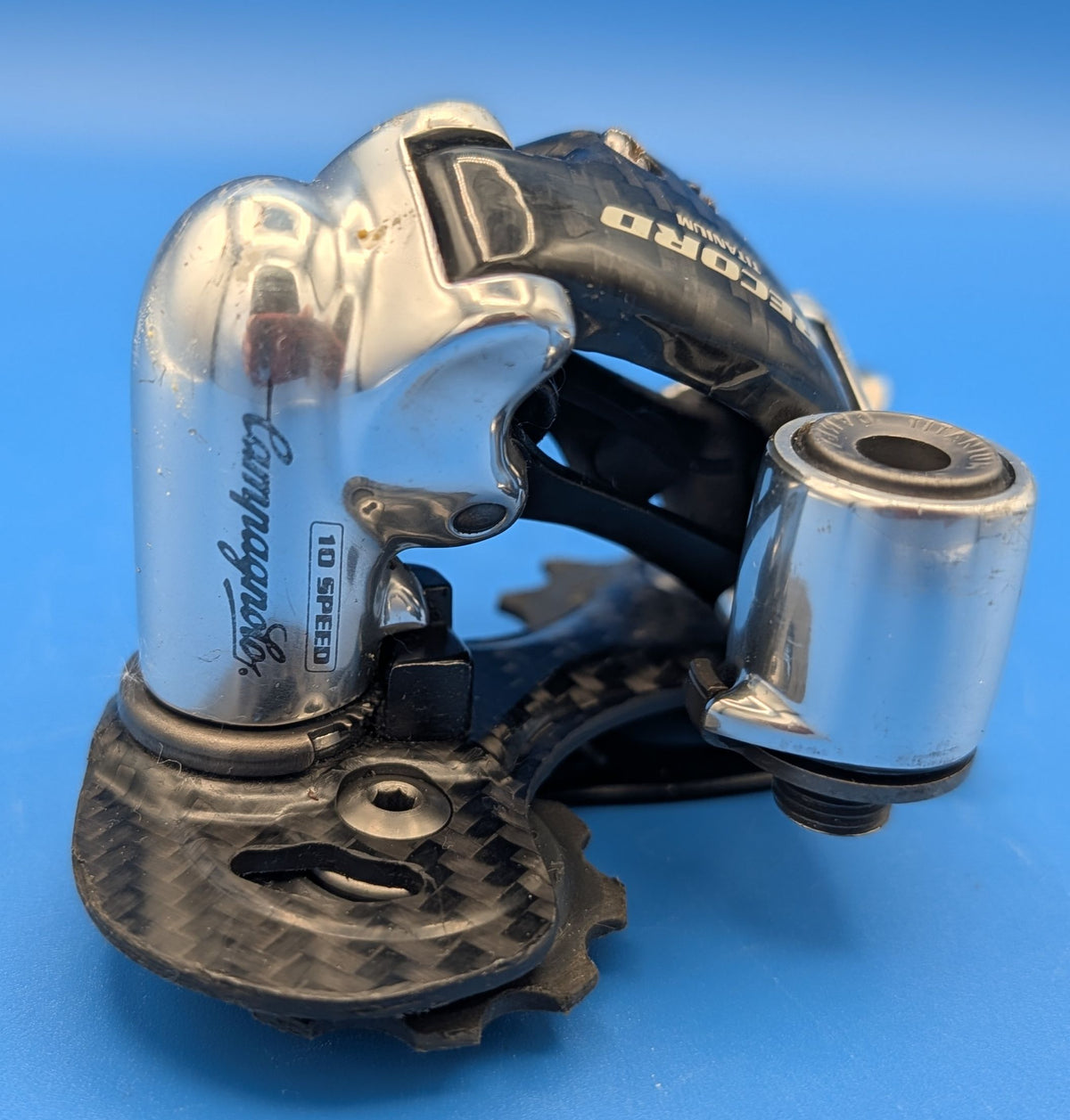 Campagnolo Record Titanium – Dérailleur arrière 9 vitesses – Carbone / Titane